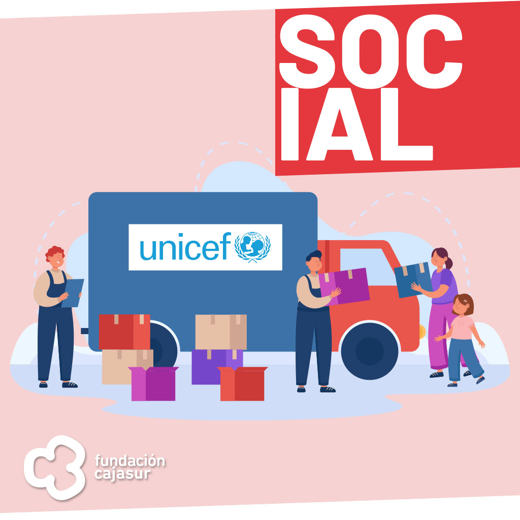 Ilustración camión unicef 